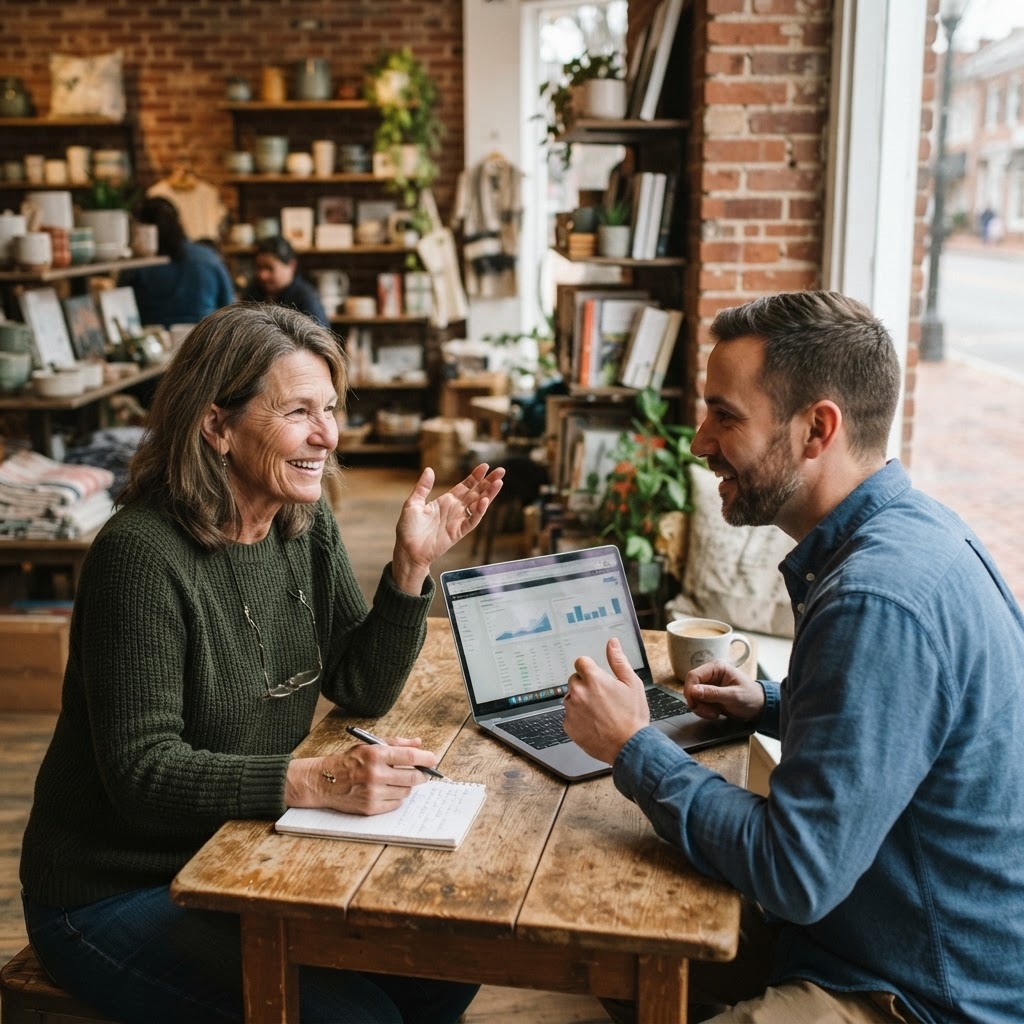 A local strategy conversation with a Maryland business owner